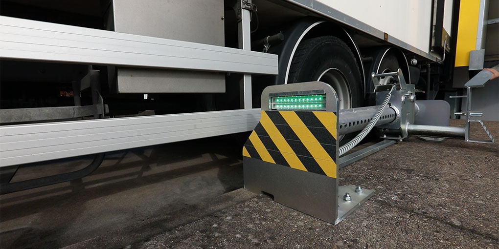 Position libérée du bloqueur de roue