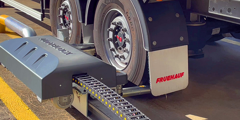 A few examples of sites equipped with semi-automatic wheel restraints.