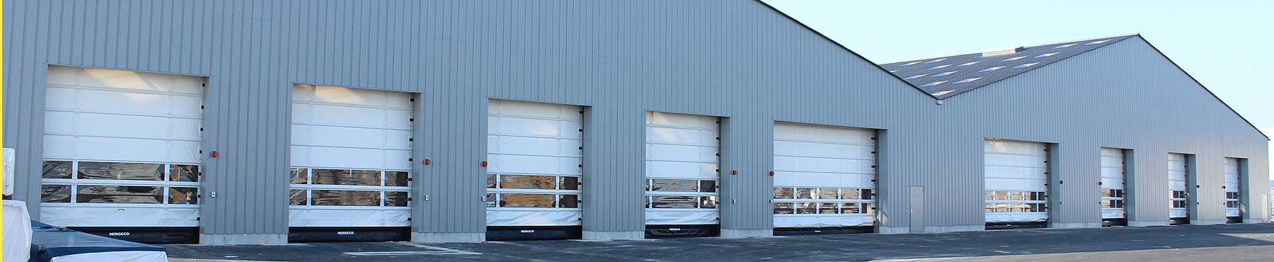 Portes souples rapides Nergeco à repliement pour l'extérieur Portes souples rapides pour l'extérieur